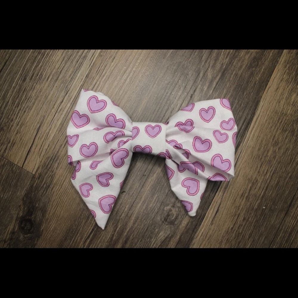 Purple Hearts Bow